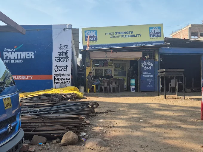 Jindal TMT and Steel bars stocked at Sai Sevak Traders warehouse in Bhopal Madhya Pradesh